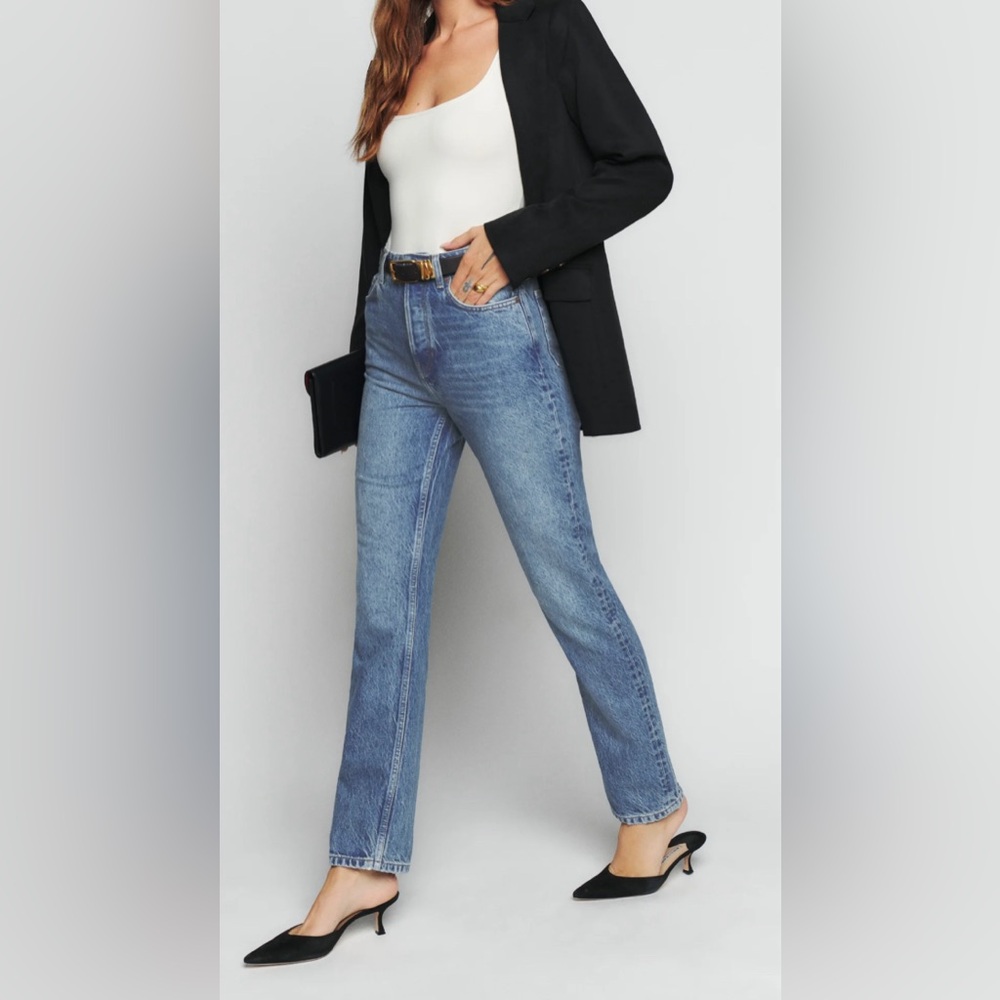 Reformation Cynthia High Rise Straight Jeans